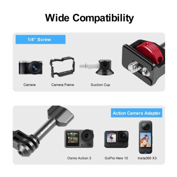 PULUZ Magic Arm Multi-way Ball Aluminum Alloy Mount (Black) - Image 3