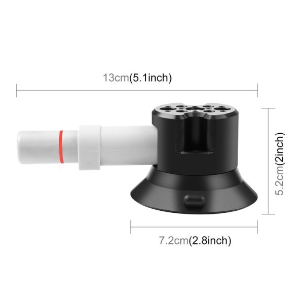 PULUZ 3 inch Car Single Pump Suction Cup Aluminum Alloy Mount (Black) - Image 2