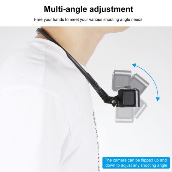 PULUZ Lazy Adjustable Neck Bracket for GoPro Action Cameras (Black) - Image 6