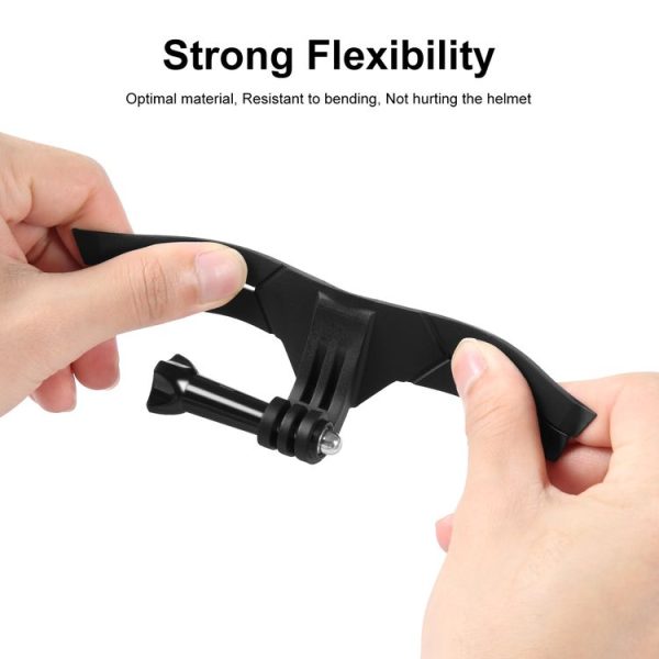 PULUZ Bending Action Camera Motorcycle Helmet Chin Mount (Black) - Image 4