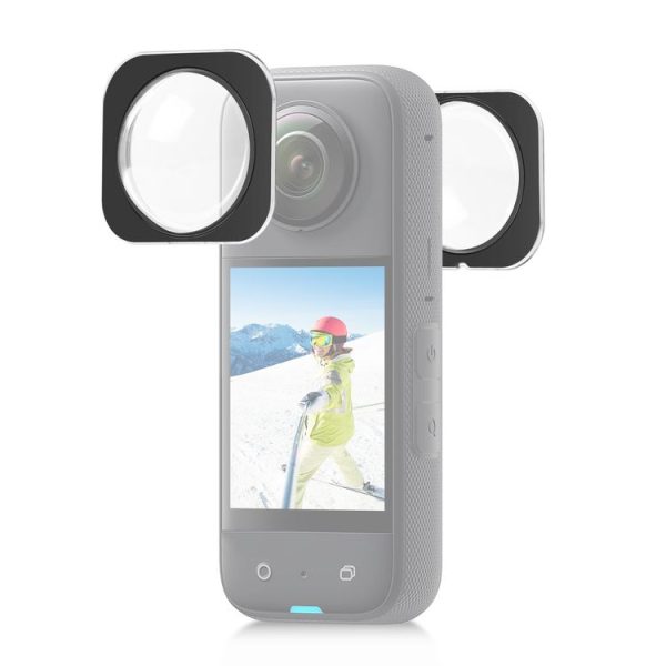 Insta360 X3 PULUZ Lens Guard Optical Glass Protective Cover (Black)