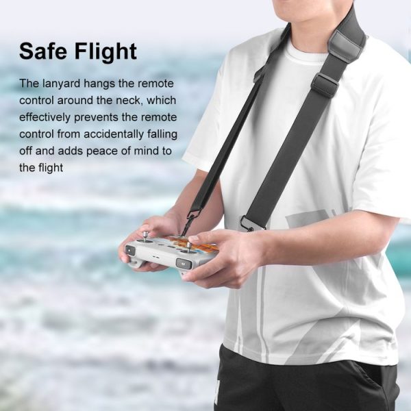 PULUZ Neck Lanyard Strap for DJI RC 2 / RC 1 / Air 3 / Mini 4 Pro / Mini 3 Pro / Air 2S / Air 2 / Mavic 2 Screen Remote Control (Black) - Image 7