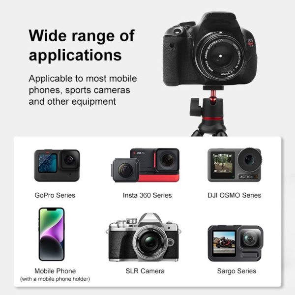 PULUZ Mini Octopus Flexible Tripod Holder with Remote Control for SLR Cameras, GoPro, Cellphone - Image 7