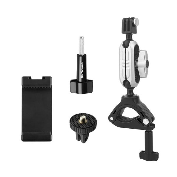 PULUZ Handlebar Arm Mount with Phone Clamp & Mount Adapter & Long Screw - Image 9
