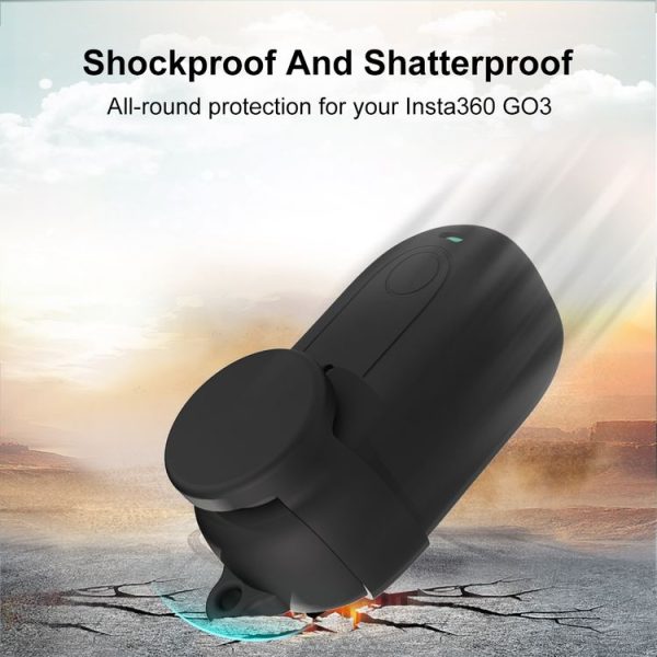 Insta360 GO 3 PULUZ Camera Silicone Case with Lens Cover (Black) - Image 6