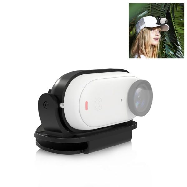 Insta360 GO3 / GO 3S PULUZ Easy Clip Hat Clip Quick Release Clamp Magnetic Frame Fixed Mount (Black)
