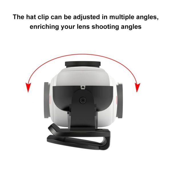 Insta360 GO3 / GO 3S PULUZ Easy Clip Hat Clip Quick Release Clamp Magnetic Frame Fixed Mount (Black) - Image 6
