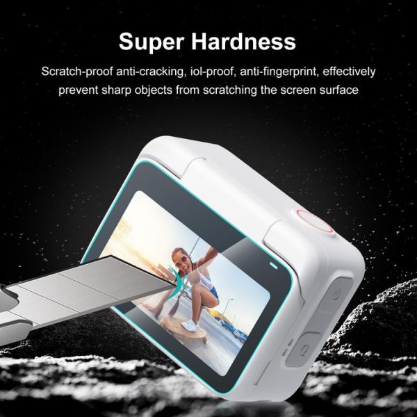 Insta360 GO 3 / GO 3S PULUZ 2 in 1 Screen and Lens Tempered Glass Film (Transparent) - Image 4