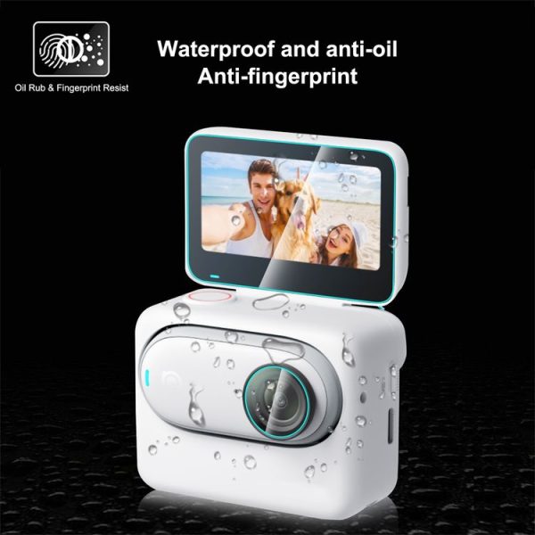 Insta360 GO 3 / GO 3S PULUZ 2 in 1 Screen and Lens Tempered Glass Film (Transparent) - Image 6