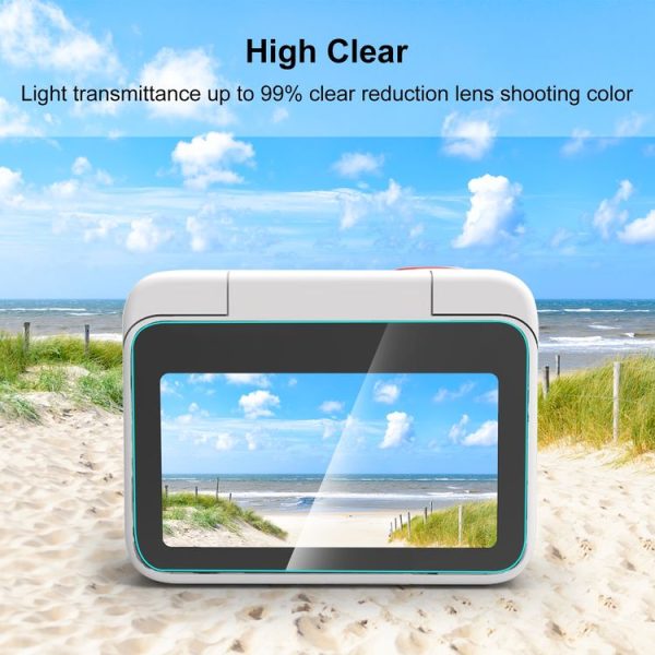 Insta360 GO 3 / GO 3S PULUZ 2 in 1 Screen and Lens Tempered Glass Film (Transparent) - Image 7