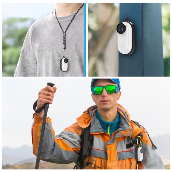 Insta360 GO 3 / GO 3S PULUZ Body Magnetic Plastic Protective Frame Cage with Carabiner (Black) - Image 6