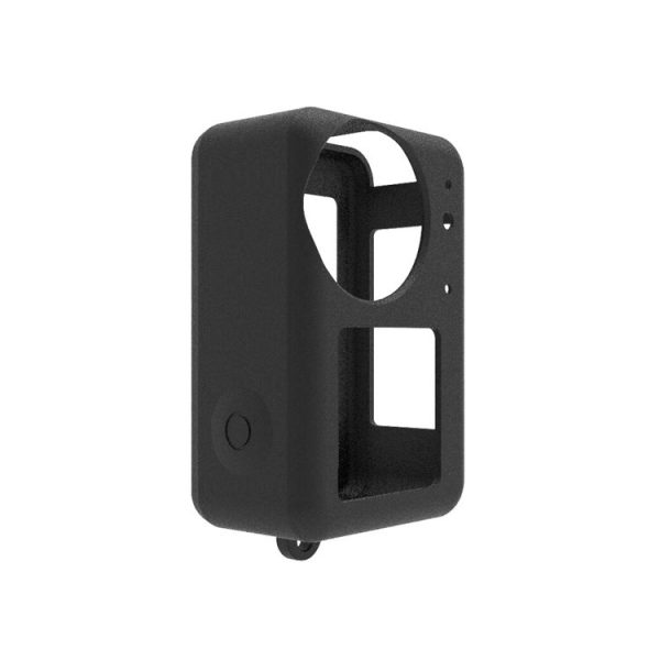 DJI Osmo Action 5 Pro / 4 / 3 PULUZ Silicone Protective Case with Lens Cap (Black) - Image 2