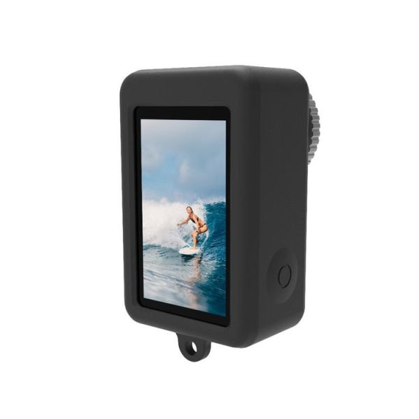 DJI Osmo Action 5 Pro / 4 / 3 PULUZ Silicone Protective Case with Lens Cap (Black) - Image 3