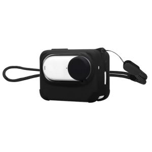 Insta360 GO 3 PULUZ Camera Charging Case Silicone Case with Lens Cap & Strap (Black)