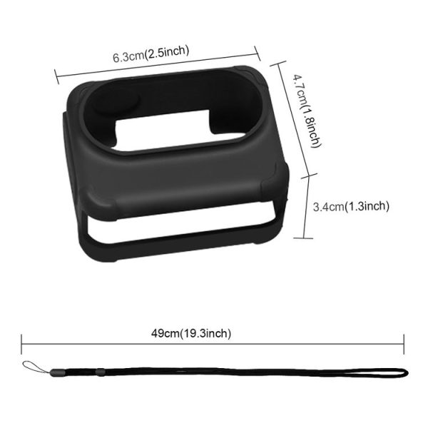 Insta360 GO 3 PULUZ Camera Charging Case Silicone Case with Lens Cap & Strap (Black) - Image 3