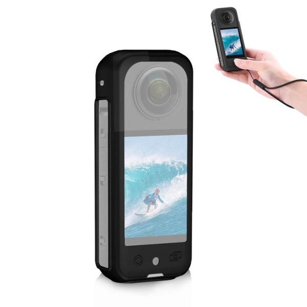 Insta360 X3 PULUZ Silicone Case Protective Cover with Hand Strap (Black)