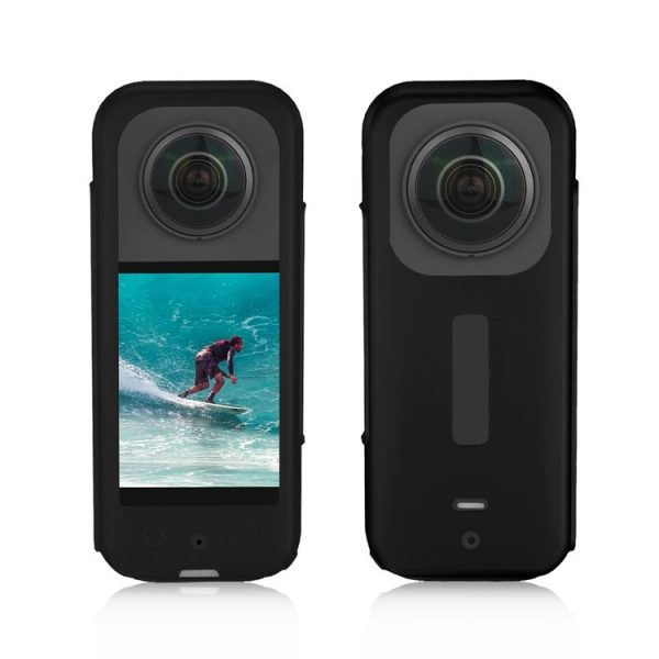 Insta360 X3 PULUZ Silicone Case Protective Cover with Hand Strap (Black) - Image 7