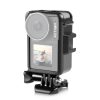 DJI Osmo Action Pro 5 / 4 / 3 PULUZ Vertical Plastic Protective Frame Cage with Cold Shoes (Black)