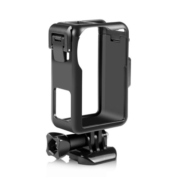 DJI Osmo Action Pro 5 / 4 / 3 PULUZ Vertical Plastic Protective Frame Cage with Cold Shoes (Black) - Image 2