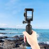 DJI Osmo Action Pro 5 / 4 / 3 PULUZ Vertical Plastic Protective Frame Cage with Cold Shoes (Black) - Image 7