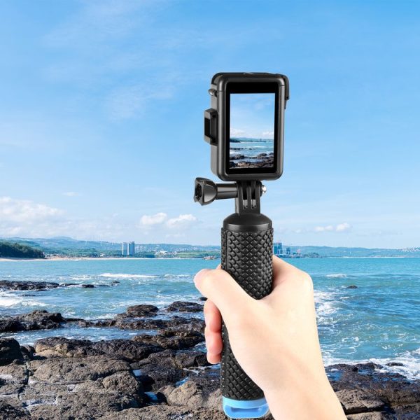 DJI Osmo Action Pro 5 / 4 / 3 PULUZ Vertical Plastic Protective Frame Cage with Cold Shoes (Black) - Image 7