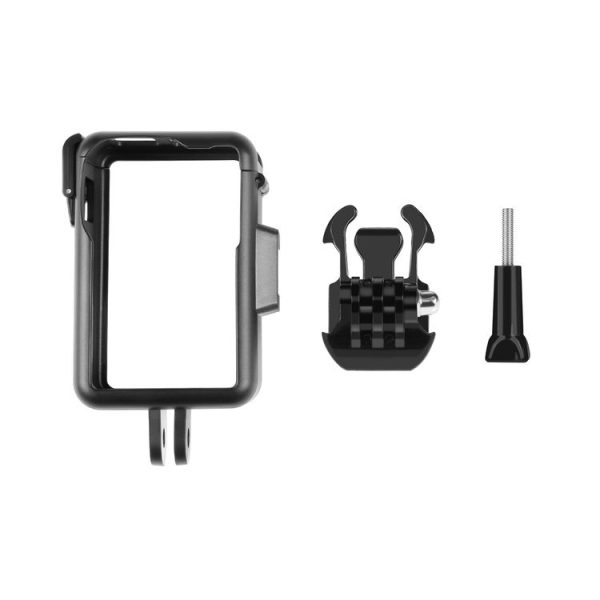 DJI Osmo Action Pro 5 / 4 / 3 PULUZ Vertical Plastic Protective Frame Cage with Cold Shoes (Black) - Image 8