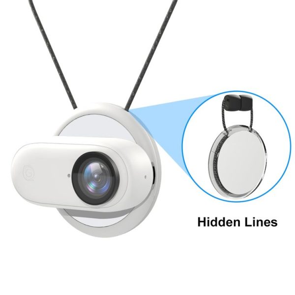 Insta360 GO 3 / GO 3S PULUZ Magnetic Pendant Holder Quick Release Neck Strap (White) - Image 5