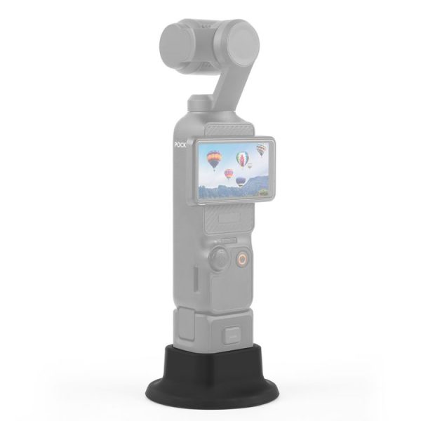 DJI Osmo Pocket 3 PULUZ Silicone Dock Desktop Charging Base Bracket (Black)