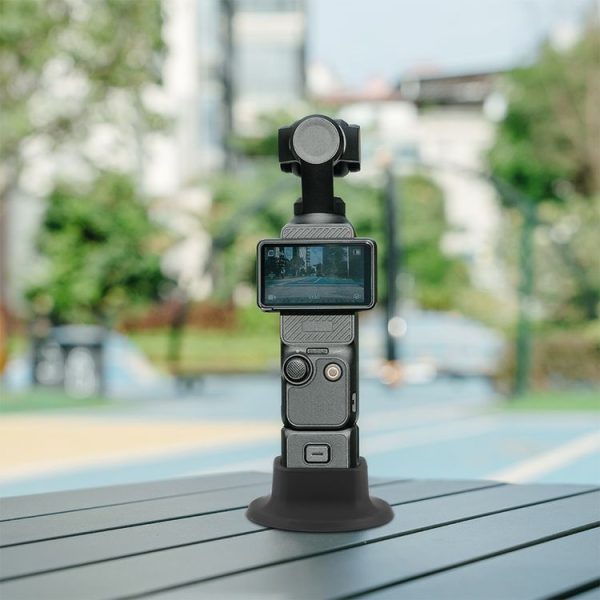 DJI Osmo Pocket 3 PULUZ Silicone Dock Desktop Charging Base Bracket (Black) - Image 8