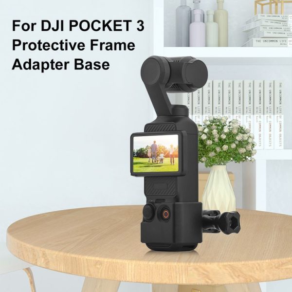 DJI OSMO Pocket 3 PULUZ Adapter Frame Expansion Bracket with 1 / 4 inch Hole (Black) - Image 2