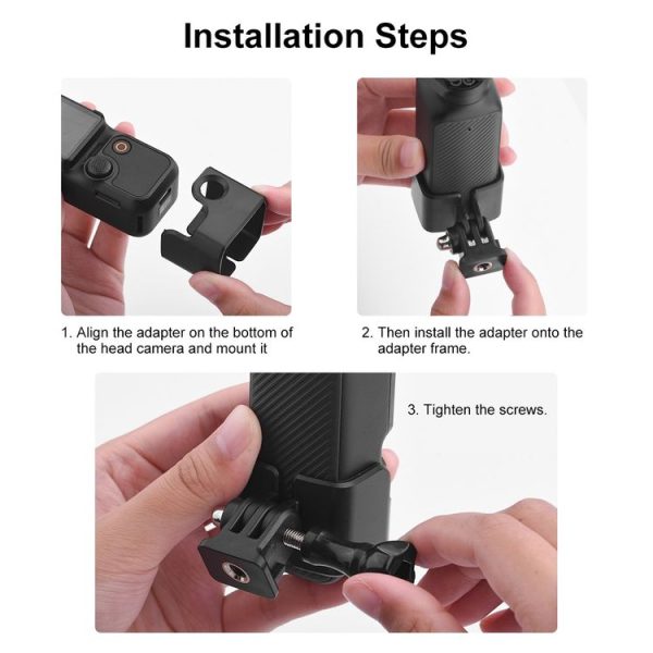 DJI OSMO Pocket 3 PULUZ Adapter Frame Expansion Bracket with 1 / 4 inch Hole (Black) - Image 9