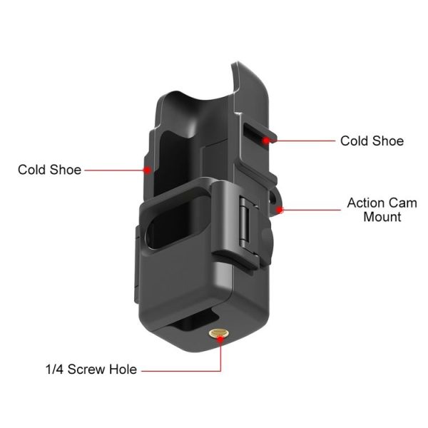 DJI OSMO Pocket 3 PULUZ Protection Frame Expansion Adapter Bracket (Black) - Image 4