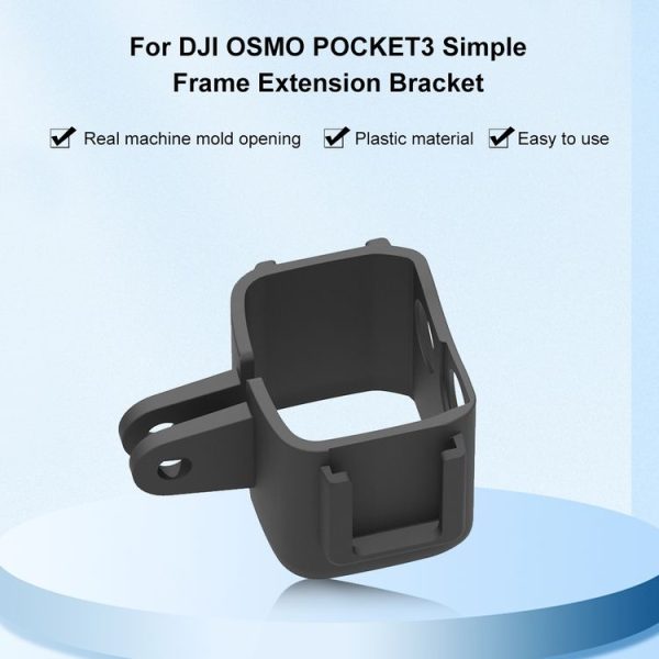 DJI OSMO Pocket 3 PULUZ Protection Frame Cage Expansion Adapter Bracket (Black) - Image 2