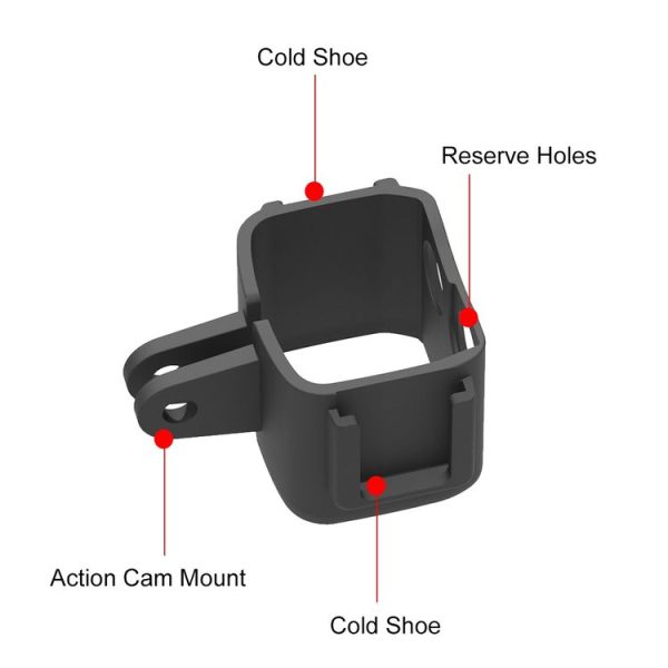 DJI OSMO Pocket 3 PULUZ Protection Frame Cage Expansion Adapter Bracket (Black) - Image 4