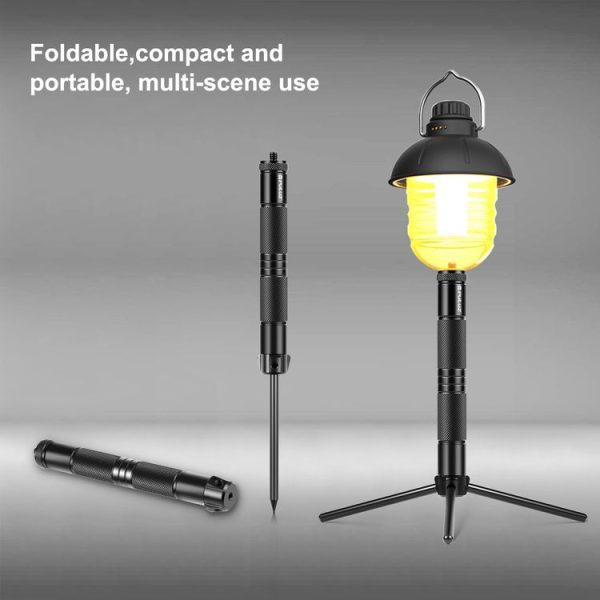 PULUZ Foldable Aluminum Alloy Light Stand Live Tripod Camping Ground Holder - Image 7