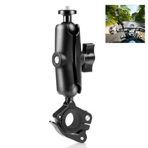 PULUZ Motorcycle O-Clip Quick Release Clamp Handlebar Fixed Mount Holder for GoPro and Other Action Cameras (Black)