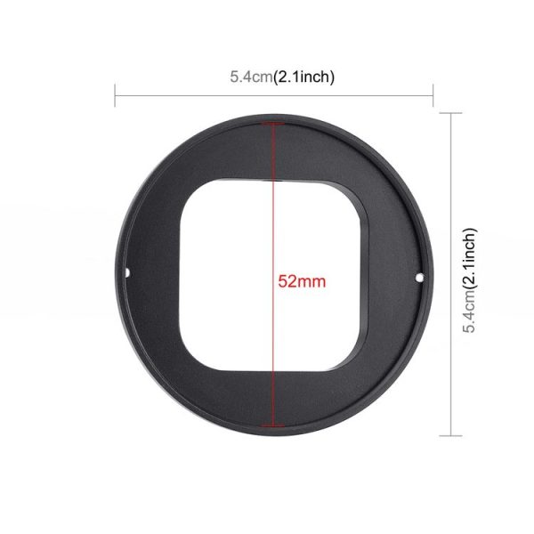 GoPro HERO12 Black / 11 Black / 11 Black Mini / 10 Black / 9 Black PULUZ 52mm UV ND2-400 Filter with Adapter Ring (Black) - Image 2