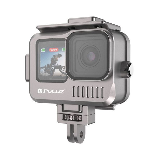 GoPro HERO13 Black / 12 Black / 11 Black / 10 Black / 9 Black PULUZ 40m Waterproof Housing Aluminum Alloy Protective Case (Grey) - Image 2