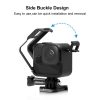 GoPro Hero11 Black Mini PULUZ PC Plastic Border Frame with Buckle Basic Mount & Screw (Black) - Image 4