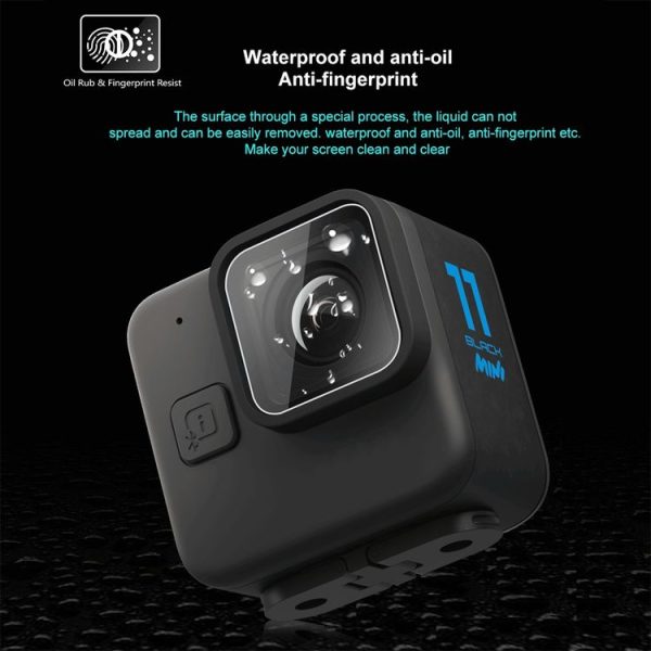GoPro Hero11 Black Mini PULUZ 2pcs Lens Tempered Glass Film (Transparent) - Image 4