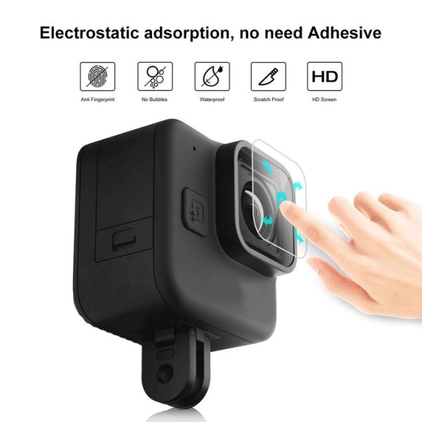 GoPro Hero11 Black Mini PULUZ 2pcs Lens Tempered Glass Film (Transparent) - Image 5