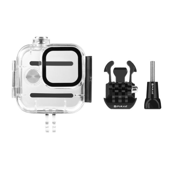 GoPro Hero11 Black Mini PULUZ 40m Waterproof Housing Protective Case with Buckle Basic Mount & Screw (Transparent) - Image 8
