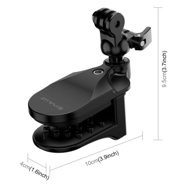PULUZ Motorcycle Helmet Chin Clamp Mount for GoPro and Other Action Cameras (Black) - Image 4