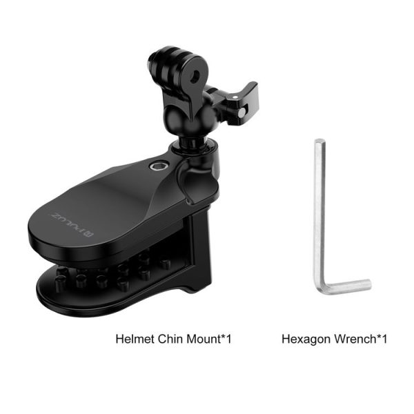 PULUZ Motorcycle Helmet Chin Clamp Mount for GoPro and Other Action Cameras (Black) - Image 9