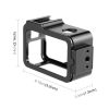 DJI Osmo Action 4 / 3 PULUZ Metal Cage Expansion Adapter Frame with Cold Shoe (Black) - Image 3