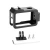 DJI Osmo Action 4 / 3 PULUZ Metal Cage Expansion Adapter Frame with Cold Shoe (Black) - Image 9