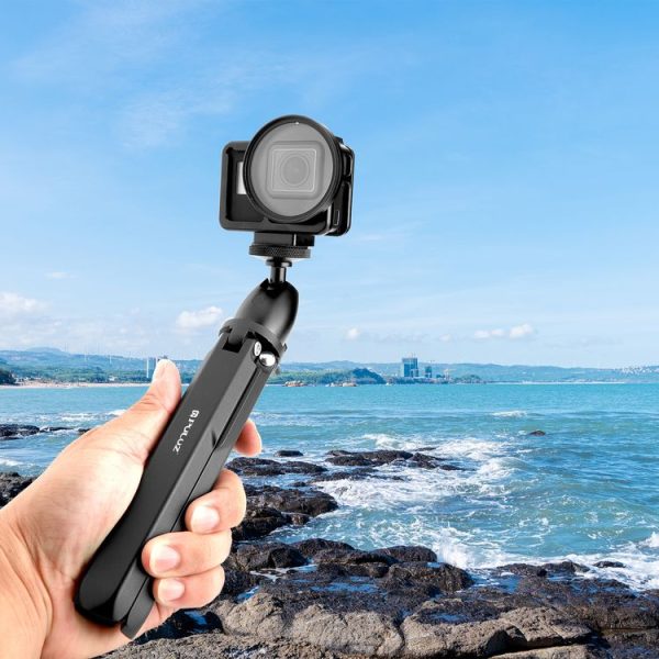 DJI Osmo Pocket 3 / Insta360 X4 PULUZ Aluminum Alloy Metal Tripod (Black) - Image 7