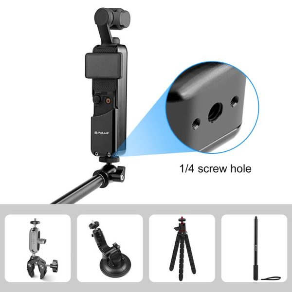 DJI OSMO Pocket 3 PULUZ Metal Protection Frame Cage Adapter Bracket (Black) - Image 5
