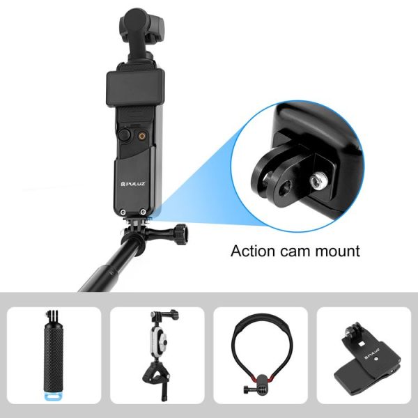 DJI OSMO Pocket 3 PULUZ Metal Protection Frame Cage Adapter Bracket (Black) - Image 6
