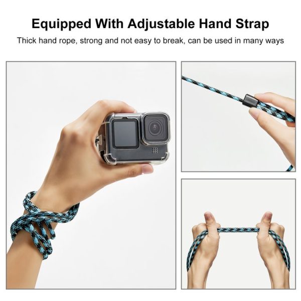 PULUZ Clear TPU Case with Lens Cap & Neck Strap For GoPro HERO12 Black / 11 Black / 10 Black / 9 Black (Transparent) - Image 7